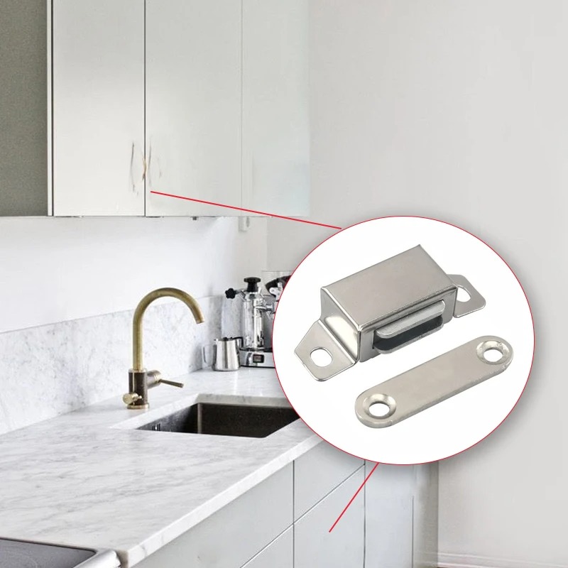 Used Furniture Hardware - ตัวล็อคประตูแม่เหล็ก 5/12/20 ชิ้น, แม่เหล็กดูดติด, ใช้สำหรับตู้, ตู้เสื้อผ้า,