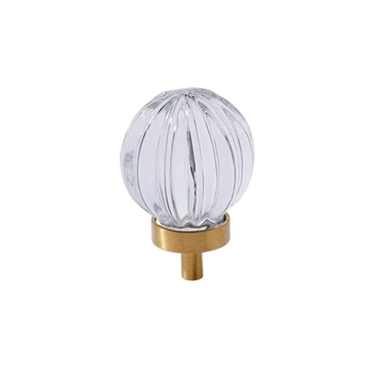 Furniture Hardware Paint - ลูกบิดทองเหลืองแบบวินเทจ LLCS-Glass พร้อมคริสตัล สำหรับตู้ลิ้นชัก ตู้เสื้อผ้า ห้องครัว