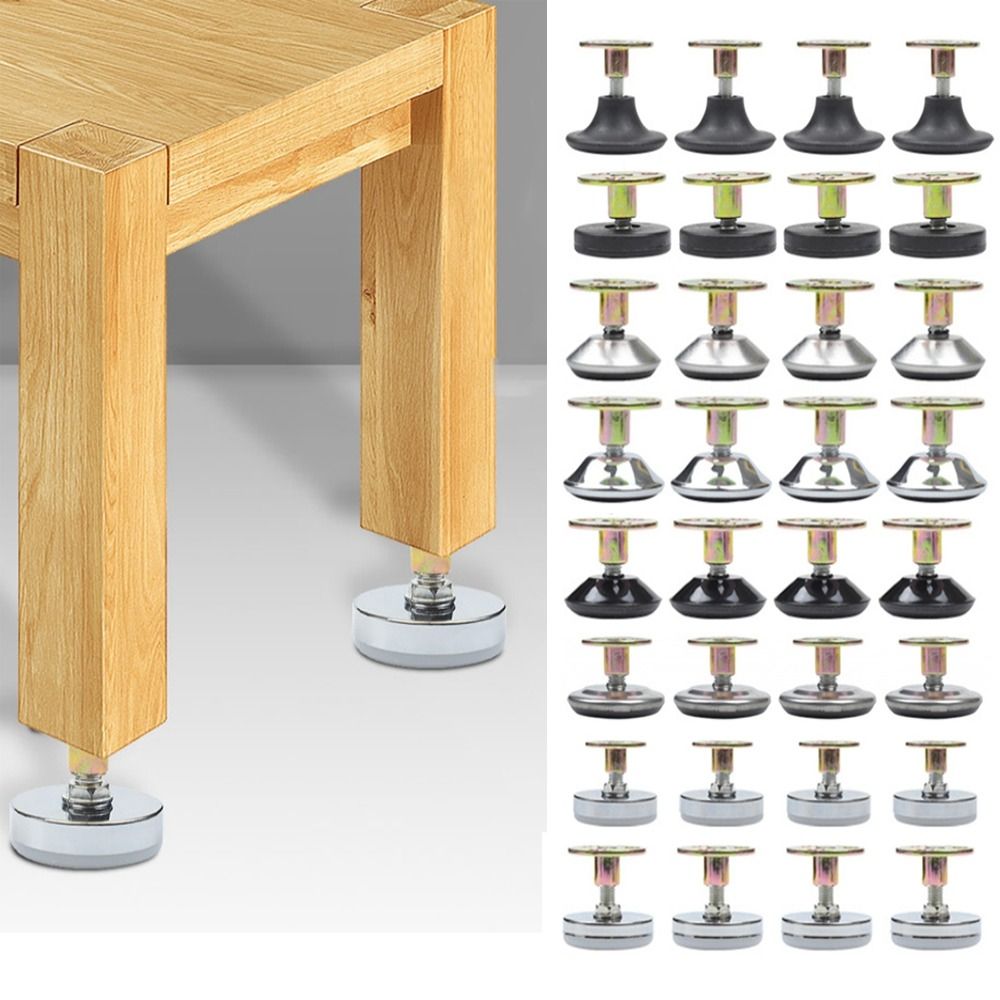 Furniture Leveling Hardware - 4pcs ปรับเฟอร์นิเจอร์สนับสนุนขาสกรูฐาน Protector เก้าอี้ขาเฟอร์นิเจอร์ฮาร์ดแวร์ Leveling ฟุตโต๊ะเก้าอี้