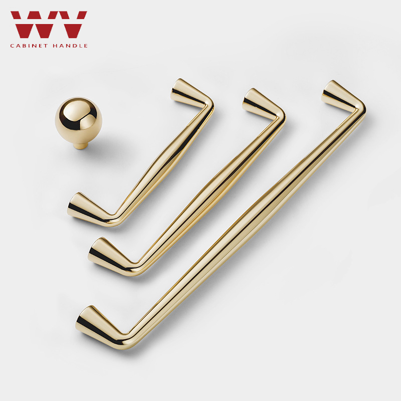 Furniture Hardware Items - มือจับตู้ครัว WV ตู้เก็บของ ตู้เสื้อผ้า สีดำทอง มือจับลิ้นชัก