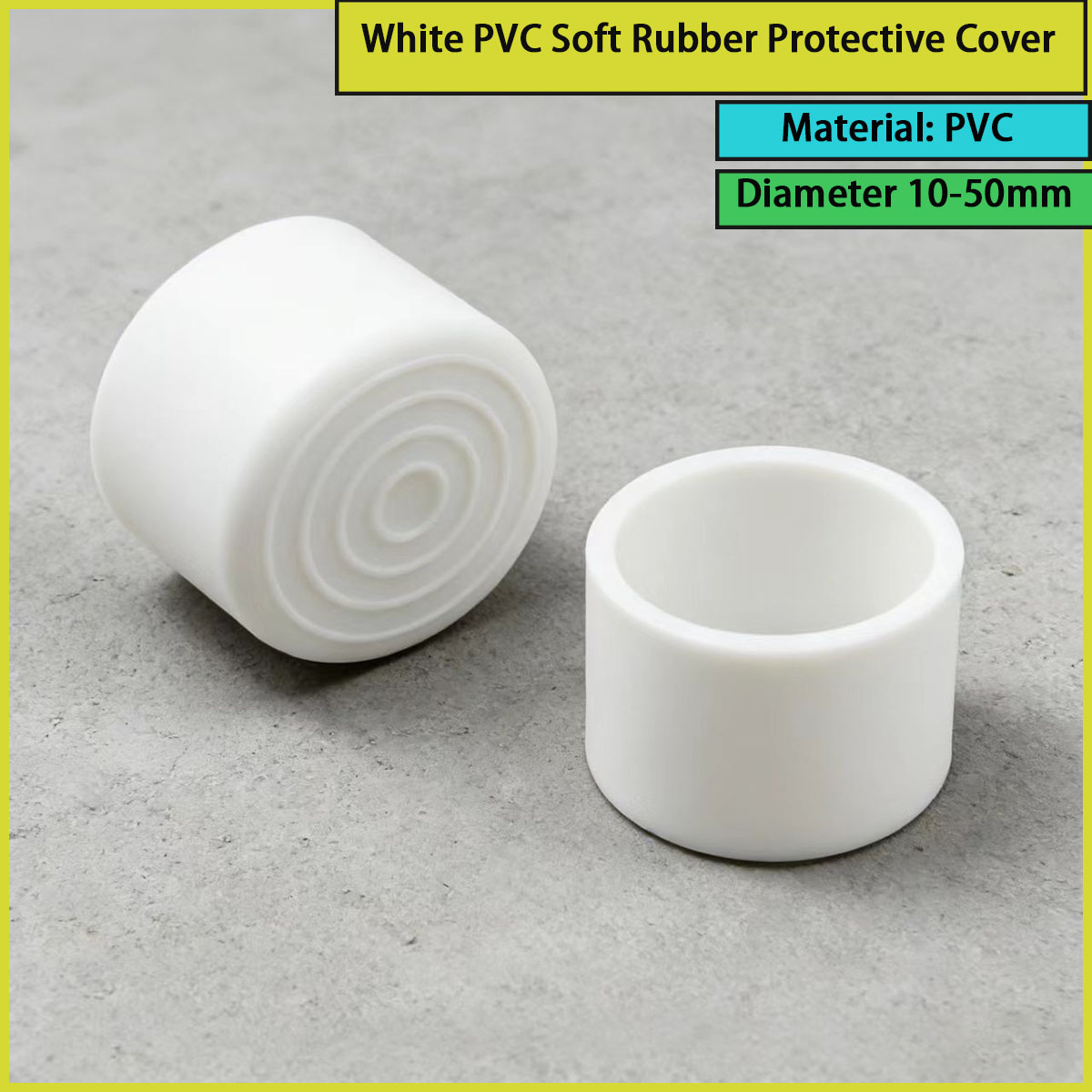 Used Furniture Hardware - ฝาครอบป้องกันยางนุ่ม PVC สีขาวที่มีเส้นผ่านศูนย์กลาง 10-50 มม. ใช้สำหรับอุปกรณ์ฮาร์ดแวร์