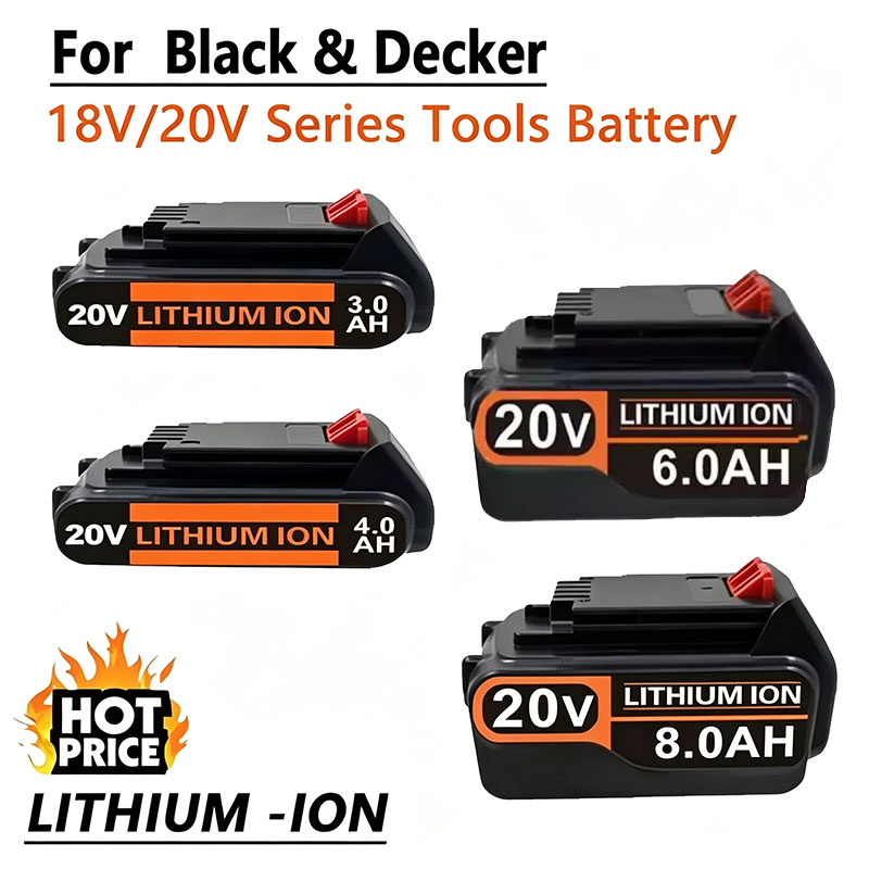 Black+Decker Tool Cordless - แบตเตอรี่แบล็คแอนด์เด็คเกอร์ 20V รุ่น BL2018 LST220 LB2X4020