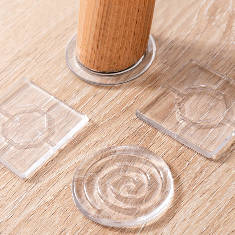 Furniture Leg Set - yes3585 ชุด 4 ชิ้น/เซ็ต แผ่นรองขาเฟอร์นิเจอร์ซิลิโคนใส แผ่นกาว