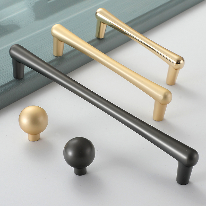 Furniture Hardware Items - มือจับตู้ครัว ตู้เก็บของ ตู้เสื้อผ้า สีดำทอง ลูกบิดลิ้นชัก เฟอร์นิเจอร์