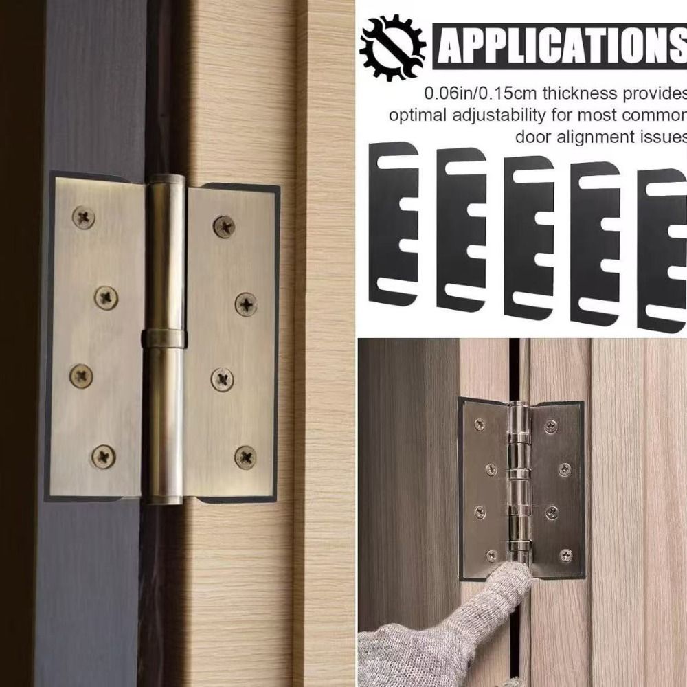 Furniture Leveling Hardware - แผ่นรองบานพับประตูแบบปรับความหนาได้ 5 ชิ้น สำหรับงานมืออาชีพ กันน้ำ ใช้ปรับระดับเฟอร์นิเจอร์