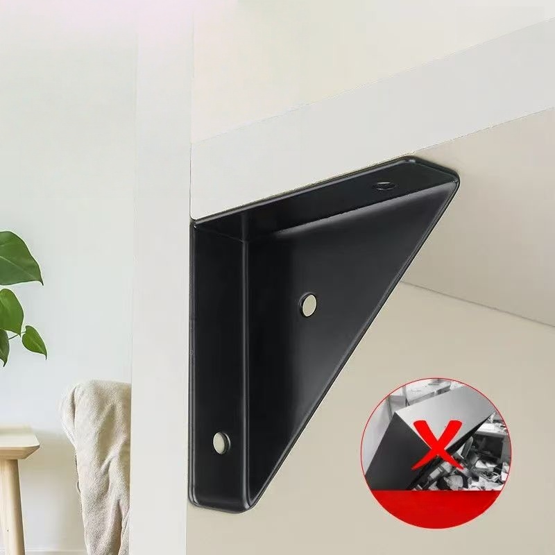 Used Furniture Hardware - ขายึดมุมโค้ง 4 ชิ้น รูปสามเหลี่ยมมุมฉาก เสริมความแข็งแรงสำหรับเฟอร์นิเจอร์ ใช้สำหรับตู้