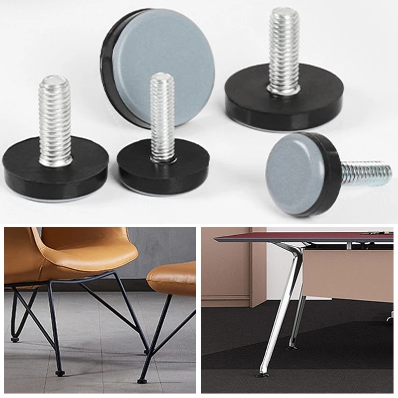 Furniture Leg Set - ตัวปรับระดับแบบกลม 10 ชิ้น M6/M8 สกรูปรับระดับได้ แผ่นรองขาเฟอร์นิเจอร์