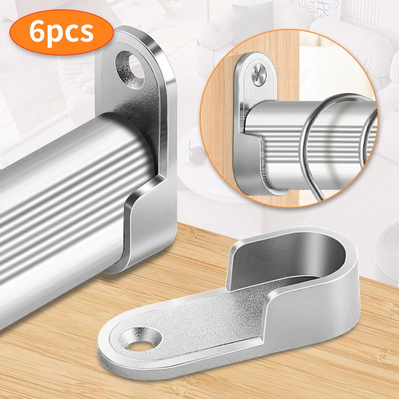 Used Furniture Hardware - ขายึด 6 ชิ้น, อุปกรณ์ฮาร์ดแวร์เฟอร์นิเจอร์, ขายึดราวแขวนเสื้อผ้าในตู้เสื้อผ้า, ใช้สำหรับตู้เสื้อผ้า