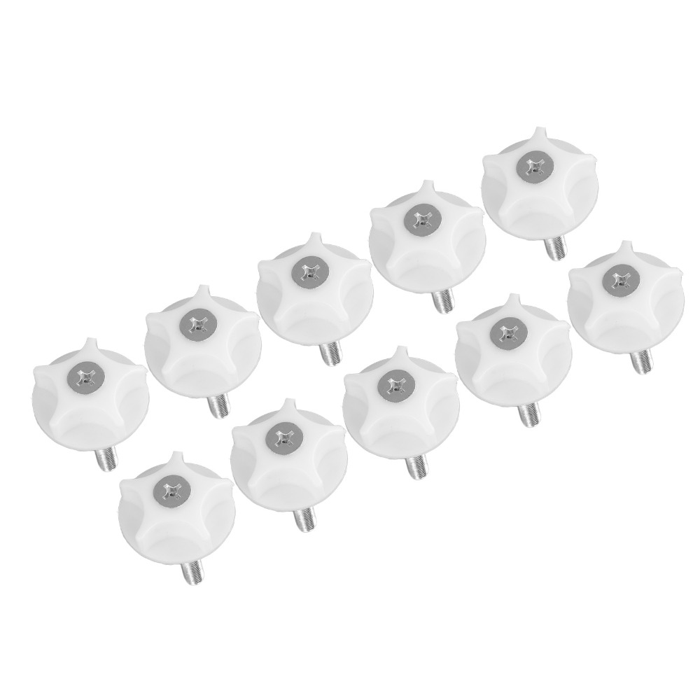 Furniture Leveling Hardware - ขาปรับระดับเฟอร์นิเจอร์แบบสกรูปรับได้ สีขาว 10 ชิ้น ความยาวสกรู 50