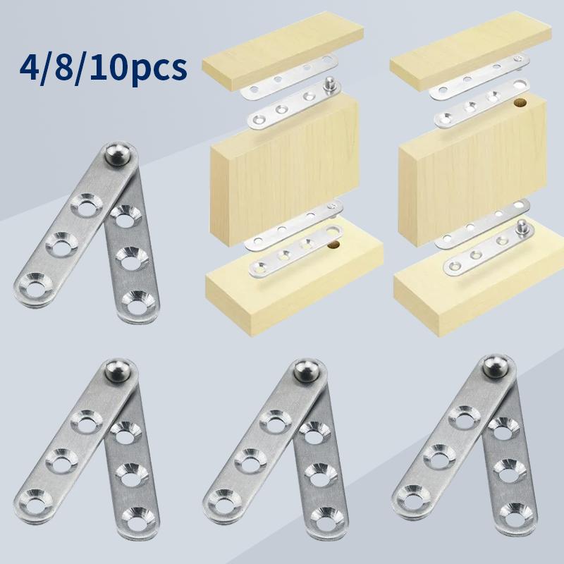 Used Furniture Hardware - 4/8/10 ชิ้นบานพับแบบหมุนได้ ใช้สำหรับตู้เสื้อผ้า ประตูตู้ แกนหมุน อุปกรณ์ฮาร์ดแวร์เฟอร์นิเจอร์แบบหมุนได้