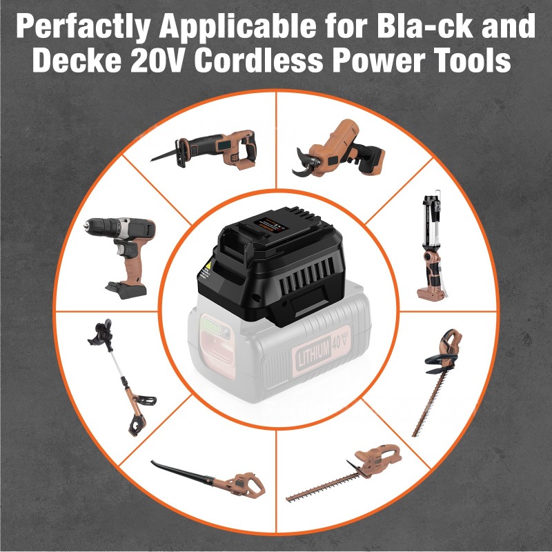 อะแดปเตอร์แบตเตอรี่เครื่องมือ  - Black+Decker Tool Cordless บทวิจารณ์และราคา