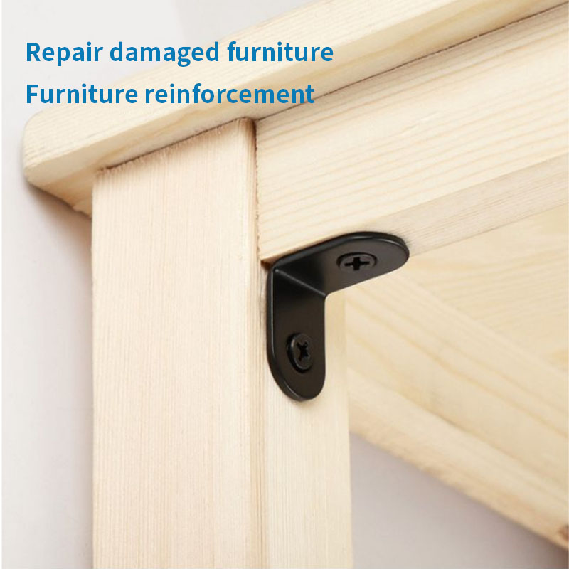 วงเล็บรูปตัว L มุมขวาโลหะสีดํา - Used Furniture Hardware บทวิจารณ์และราคา