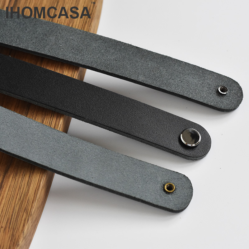 IHOMCASA หนังสีดํา Knobs ตู้ตู - Furniture Hardware China บทวิจารณ์และราคา