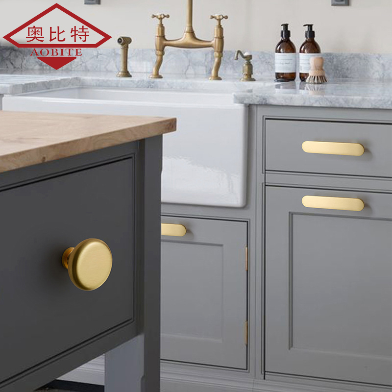 มือจับประตูตู้ครัว AOB สีทอง ม - Furniture Hardware Items บทวิจารณ์และราคา