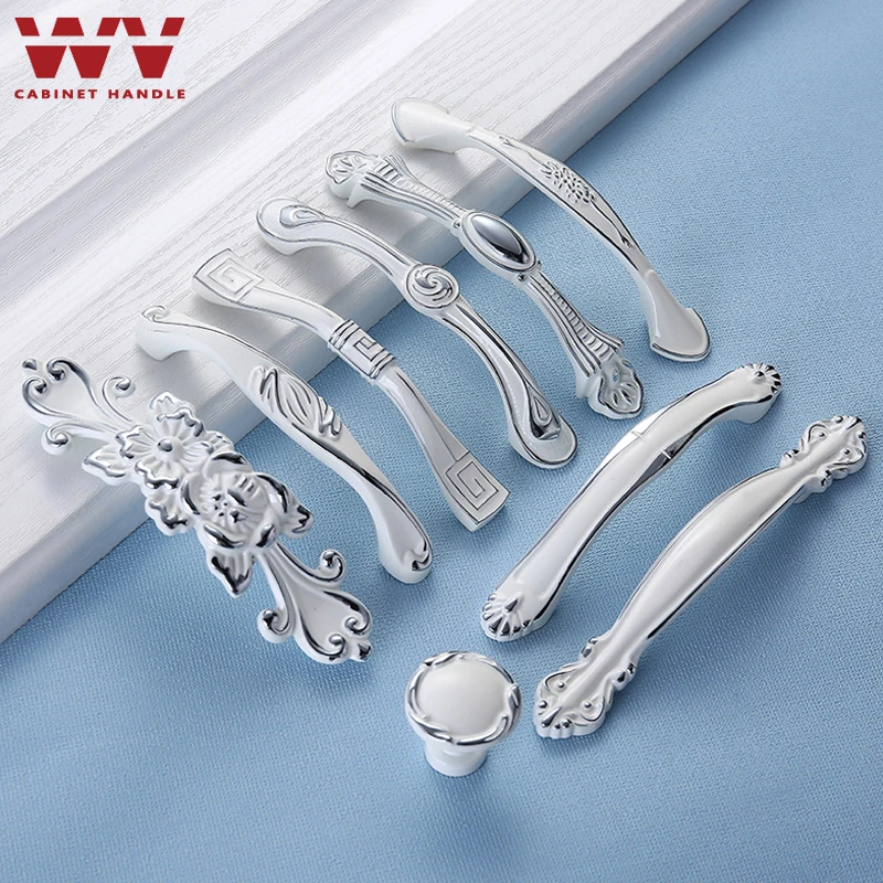 มือจับลิ้นชักตู้ครัวสีขาว YM ข - Furniture Hardware Items บทวิจารณ์และราคา