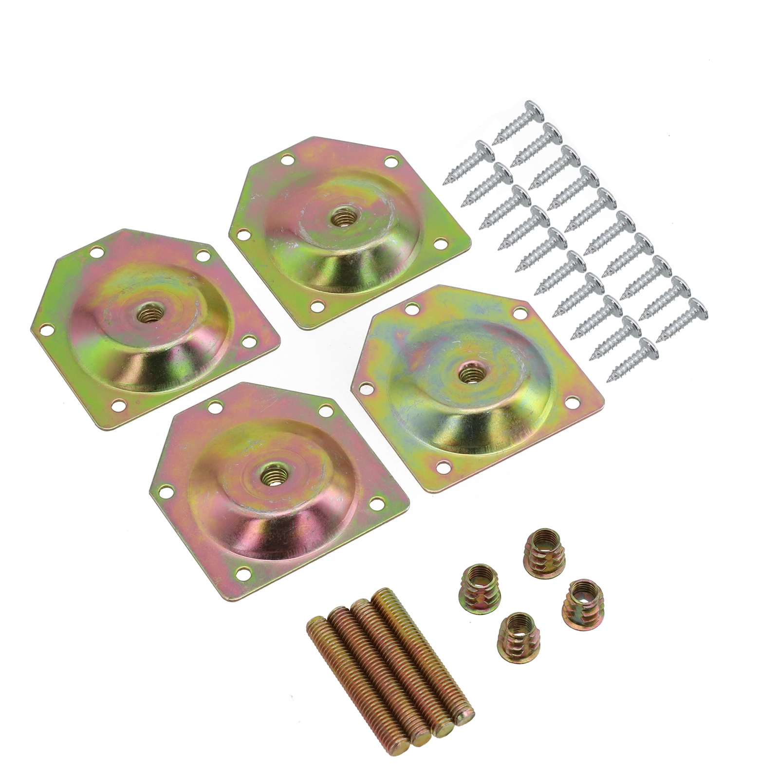 แผ่นยึดขาไม้มุม4ชิ้นชุดขาเฟอร์ - Furniture Leg Set บทวิจารณ์และราคา